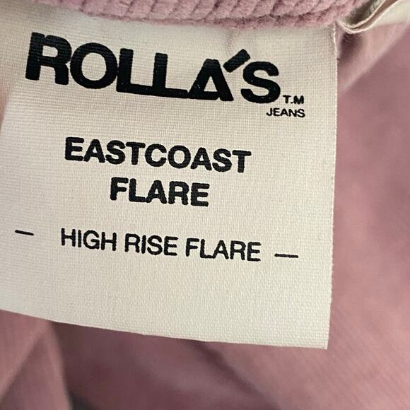 ROLLA'S Eastcoast Flare High Rise Corduroy Stretch Pants in Purple, Size 26 - Picture 6 of 16